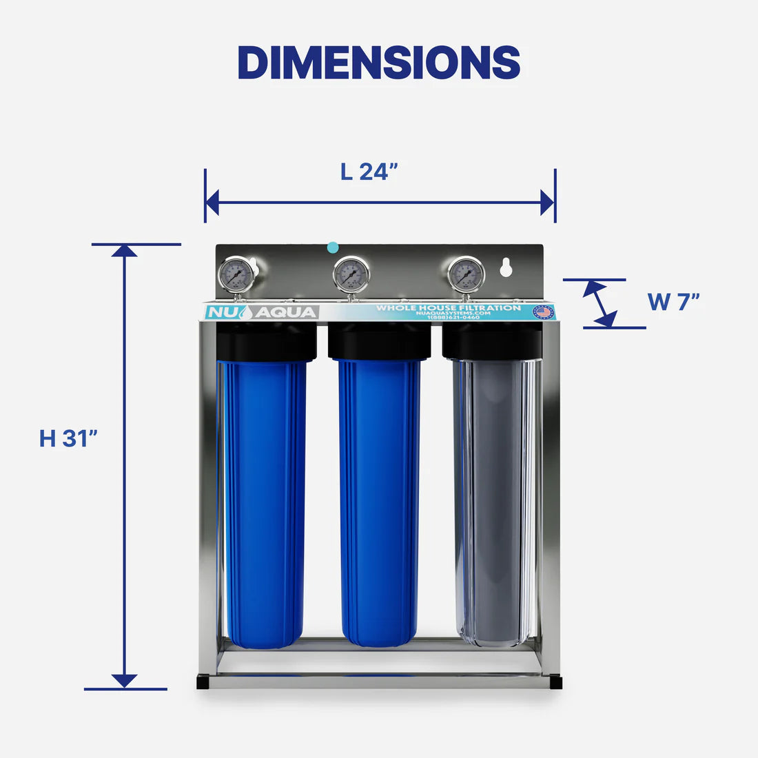 3 Stage Whole House Water Filtration System - For *RENT* $89.95/Month - FREE Install - FREE Service & Replacement Filters